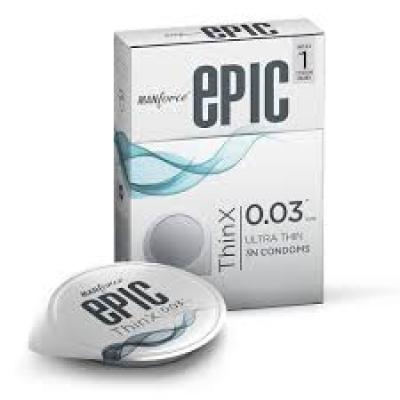 Manforce Epic ThinX | 0.03mm Ultra Thin Condoms for High Sensitivity Ultra Thin